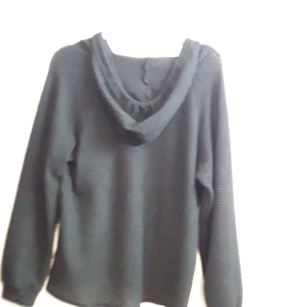 Half Button Up Drawstring Hoodie - image 2